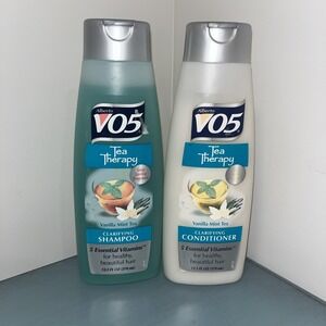 Alberto Vo5 Clarifying Shampoo Tea Therapy Vanilla Mint 12.3 Oz, Conditioner Set